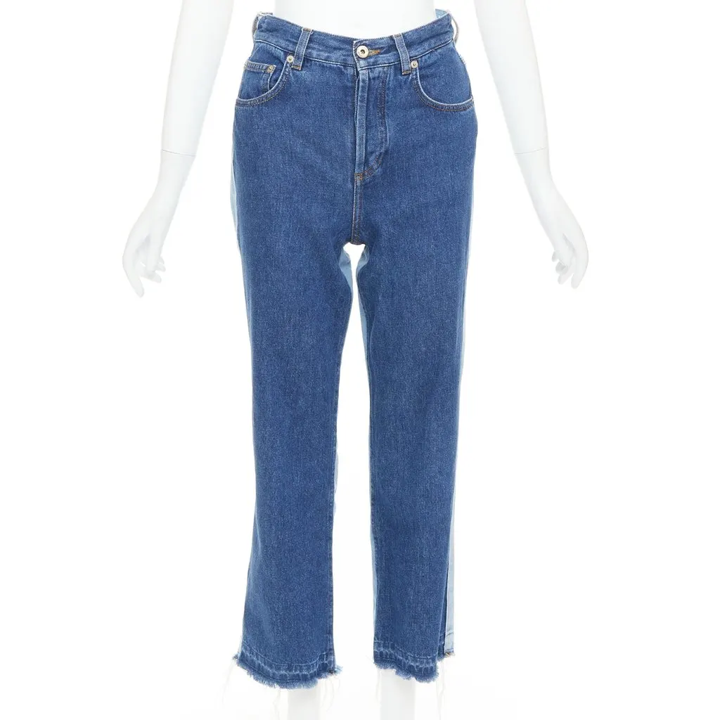 Loewe Blue Cotton Jeans Blue Cotton Good - Inside View