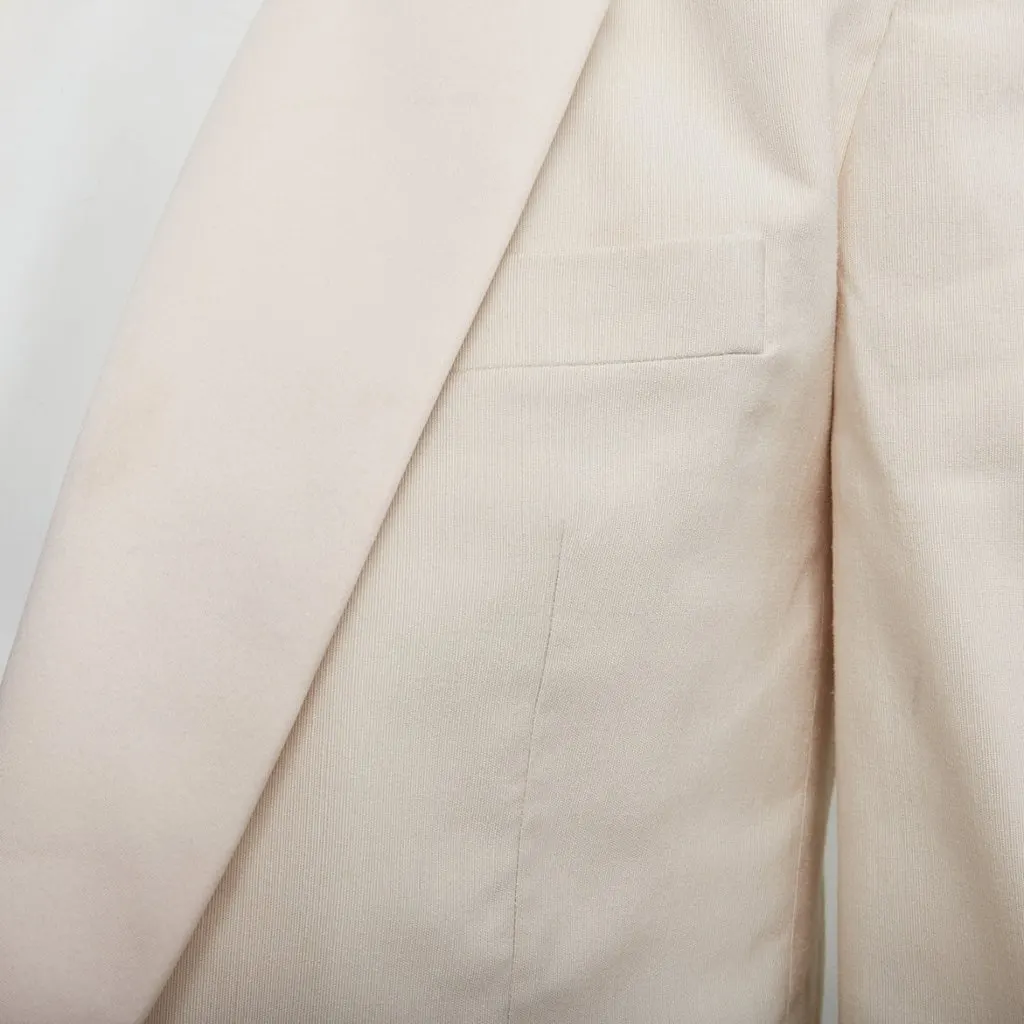 Saint Laurent Ecru Silk Jacket Beige Silk Good - Back View