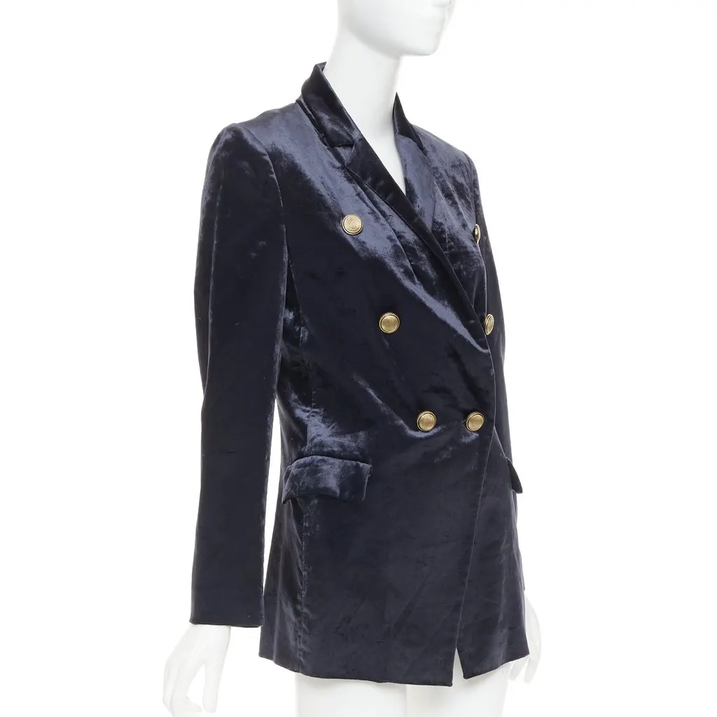 Brunello Cucinelli Navy Cotton Jacket Navy Cotton Very good - Model View