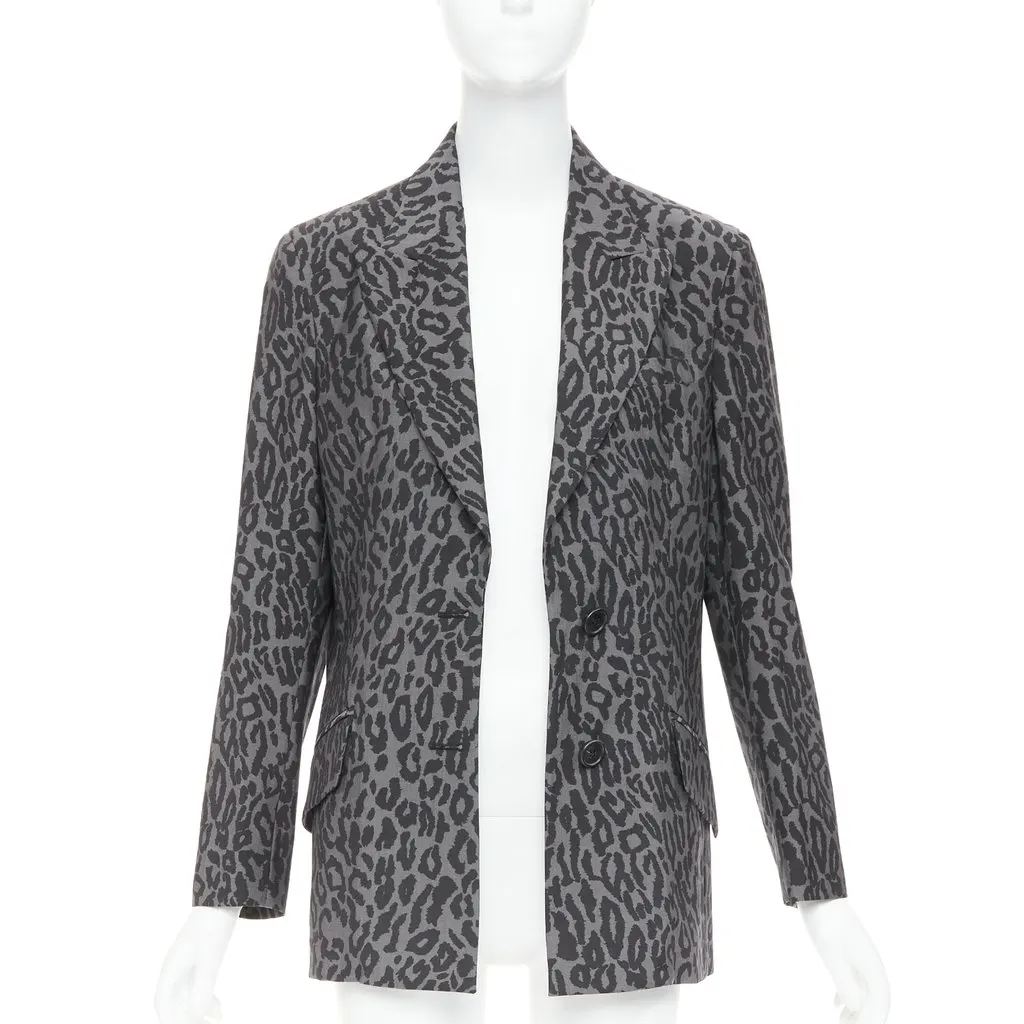 Miu Miu Grey Wool Jacket Grey Wool Very good - Inside View