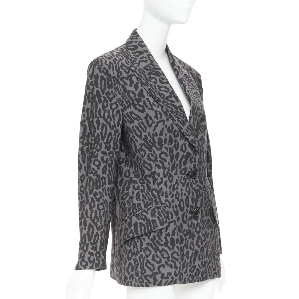 Miu Miu Grey Wool Jacket Grey Wool Very good - Model View