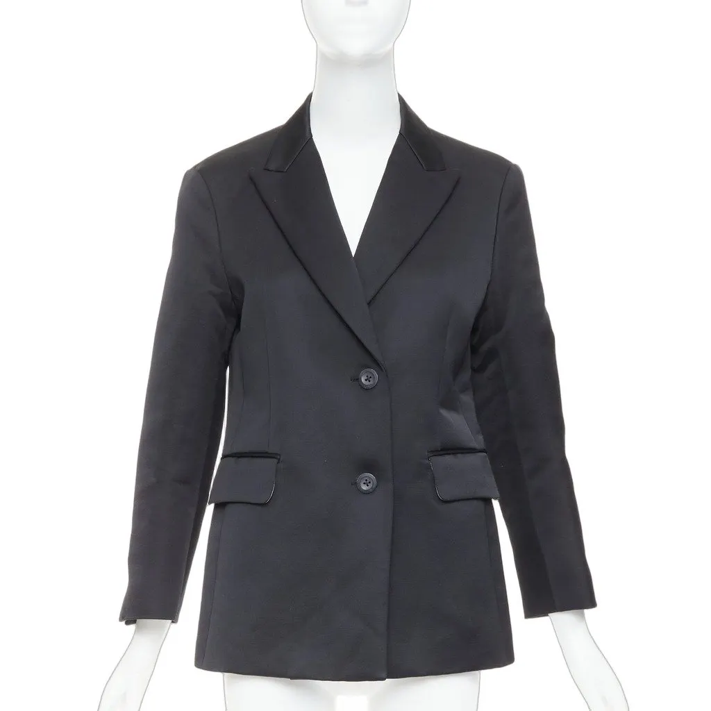 Unsigned Black Polyester Jacket Black Polyester Very good - Front View