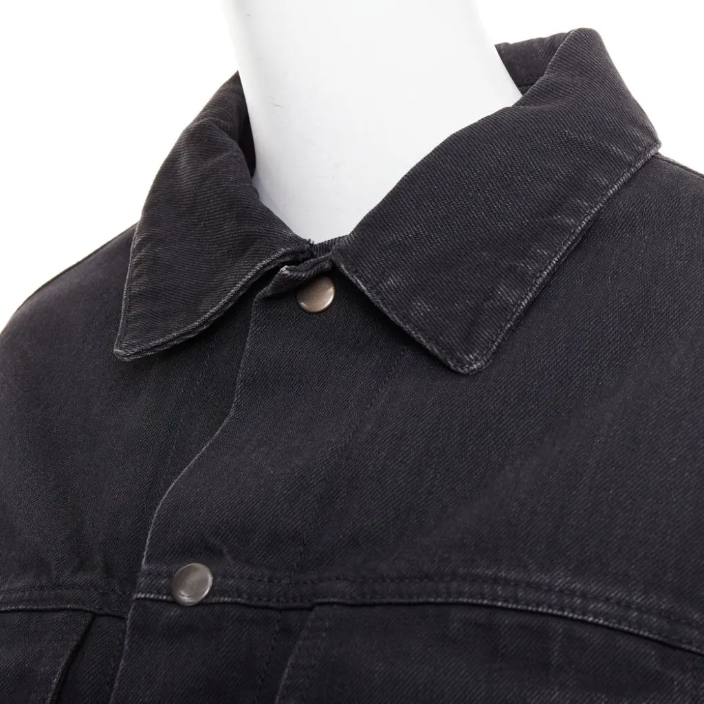 Saint Laurent Black Denim Jacket Black Denim Very good - Back View