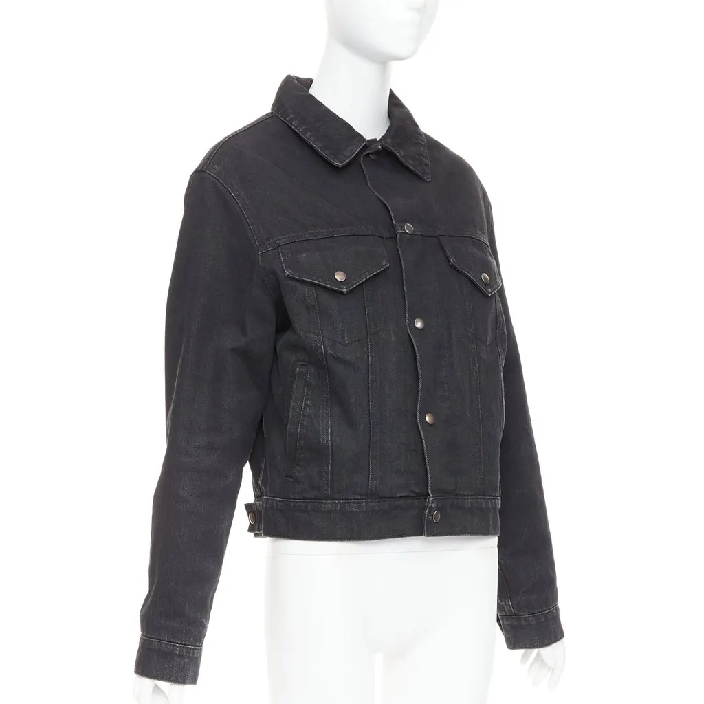 Saint Laurent Black Denim Jacket Black Denim Very good - Model View