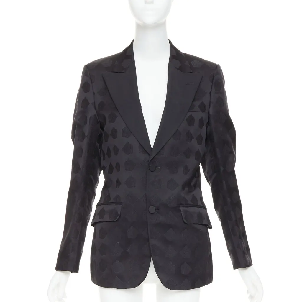 Gucci Black Silk Jacket Black Silk Fair - Inside View