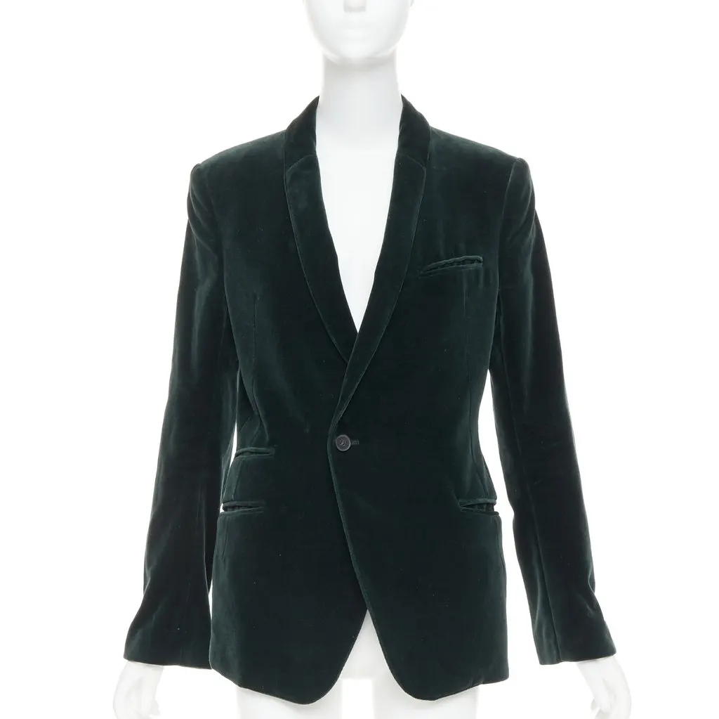 Haider Ackermann Green Velvet Jacket Green Velvet Good - Front View