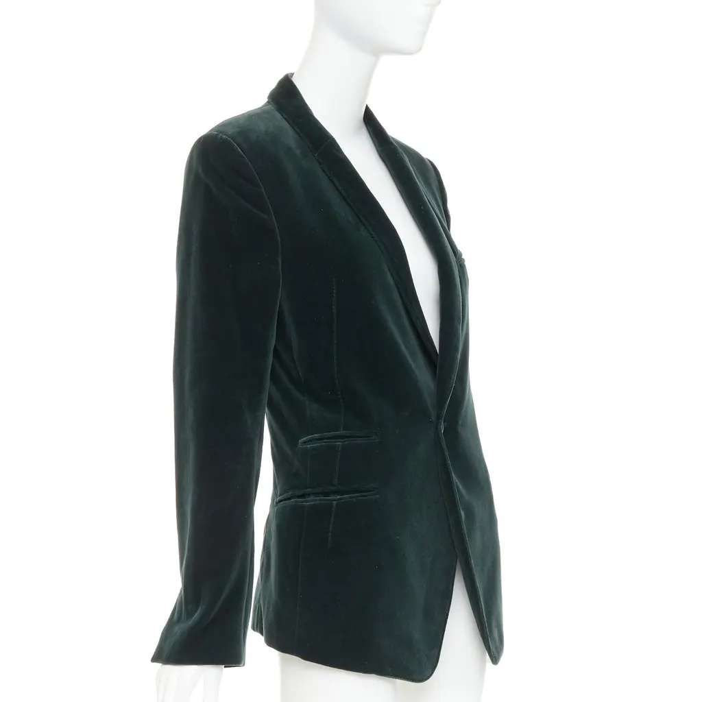 Haider Ackermann Green Velvet Jacket Green Velvet Good - Model View