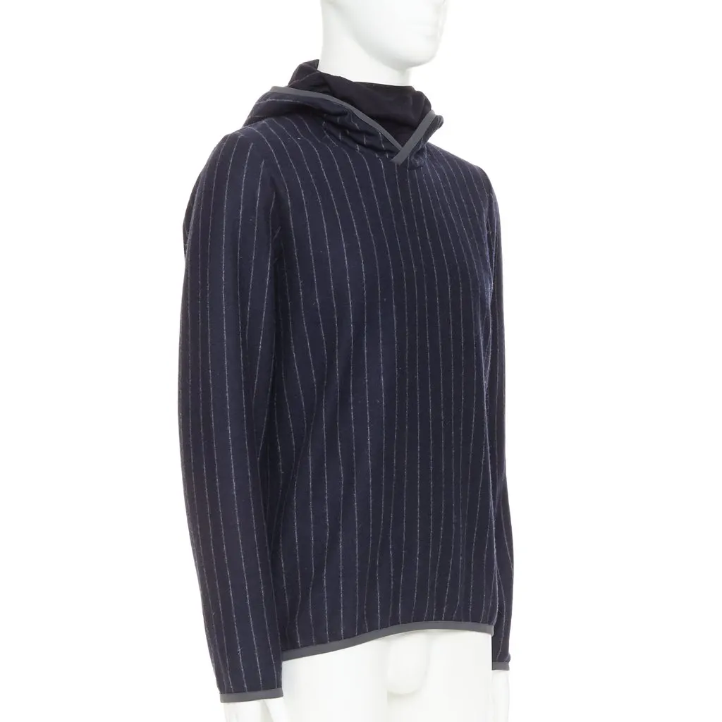Unsigned Drone Hood Navy Wool Very good - Inside View