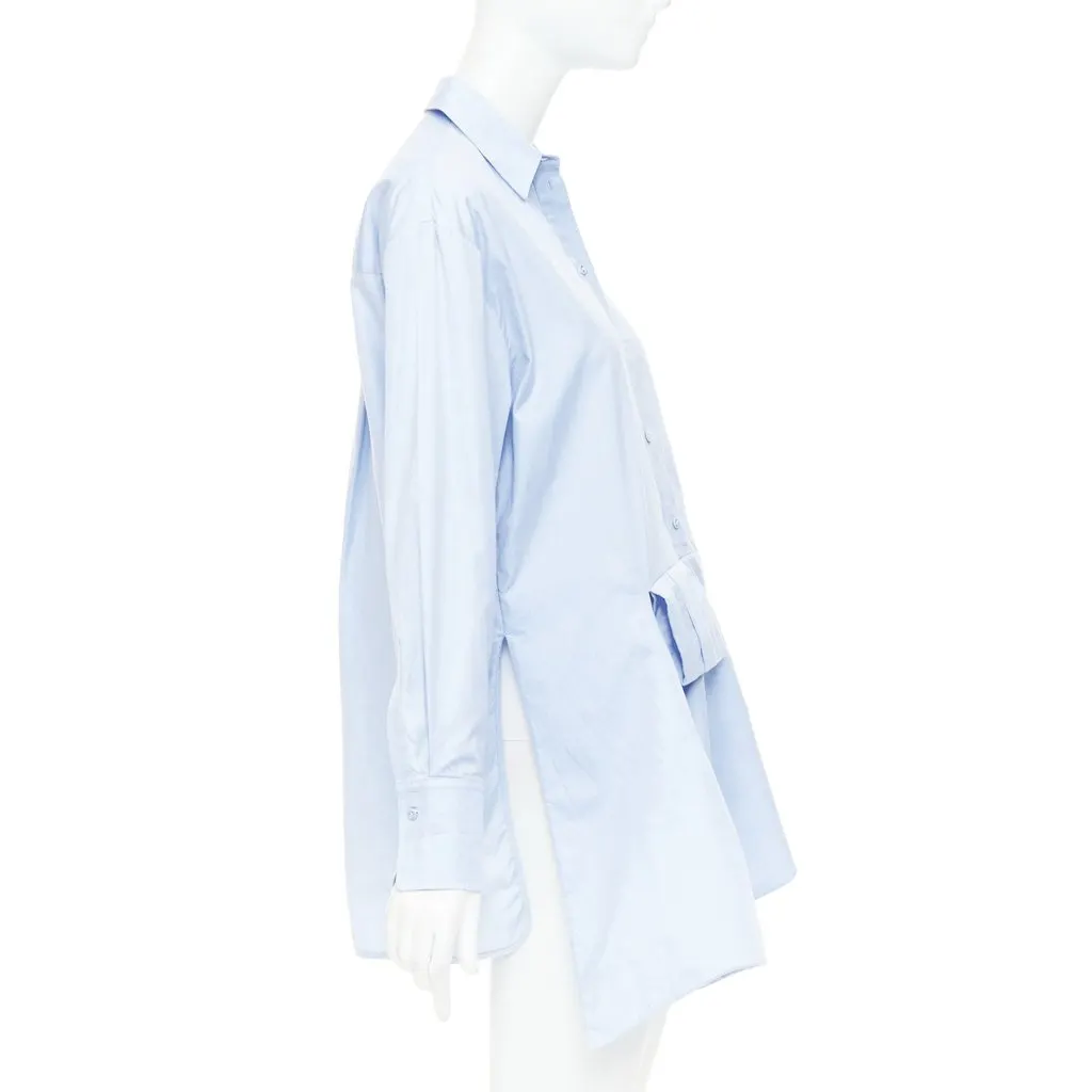 Vvb Victoria Beckham Blue Cotton Top Blue Cotton Fair - Model View