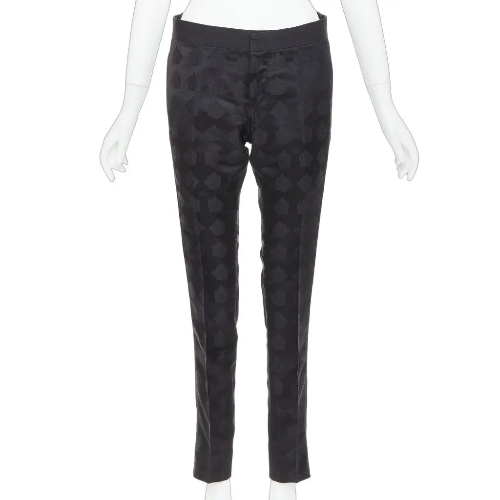 Gucci Black Silk Trouser Black Silk Good - Front View