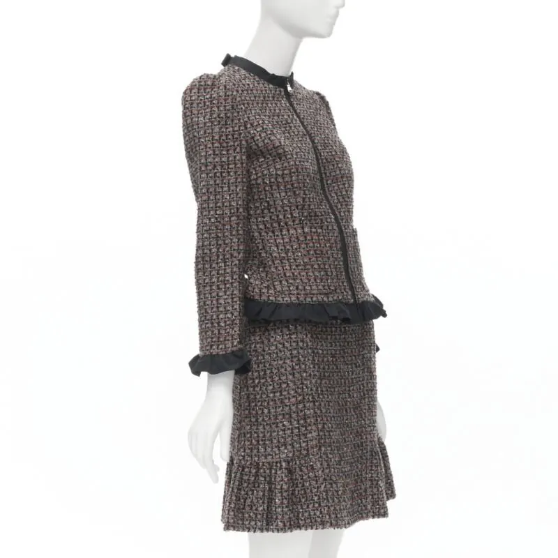 Red Valentino Tweed Skirt Set Red Tweed Never worn - Inside View