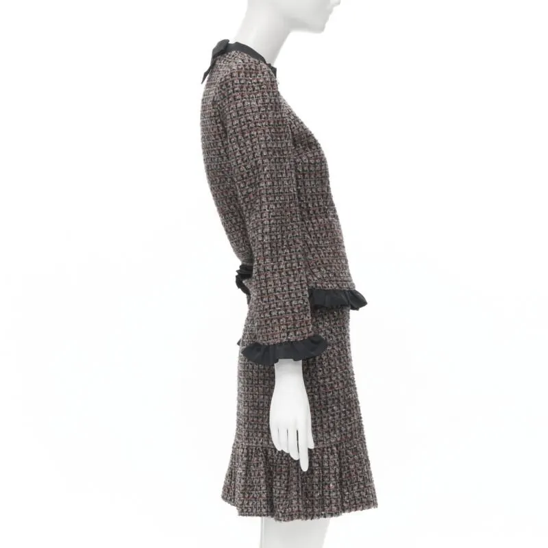 Red Valentino Tweed Skirt Set Red Tweed Never worn - Model View