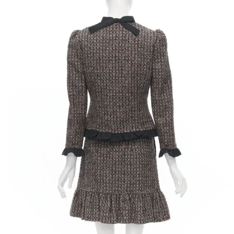 Red Valentino Tweed Skirt Set Red Tweed Never worn - Box View