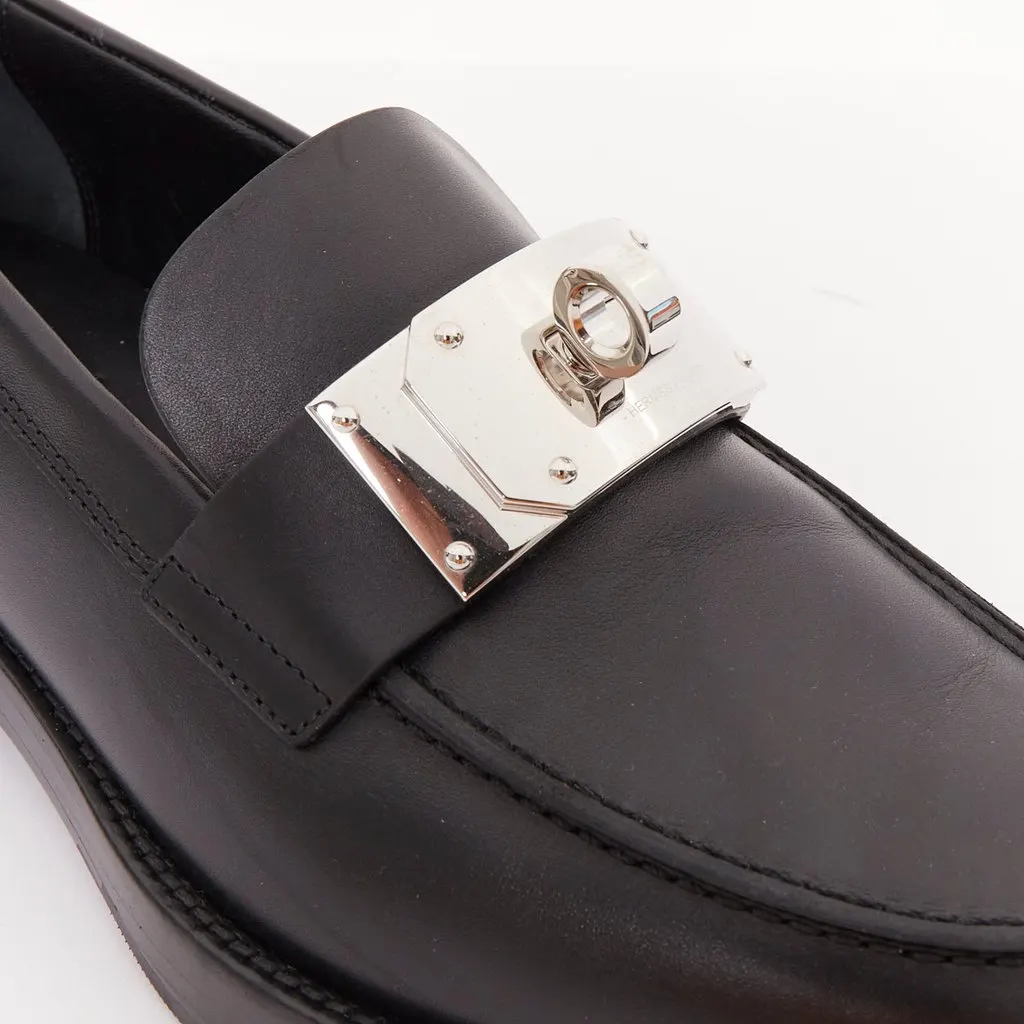 Hermès Hot 40 Loafer Black Leather Good - Back View