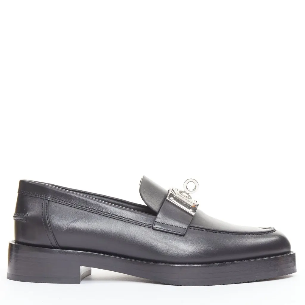 Hermès Hot 40 Loafer Black Leather Good - Inside View