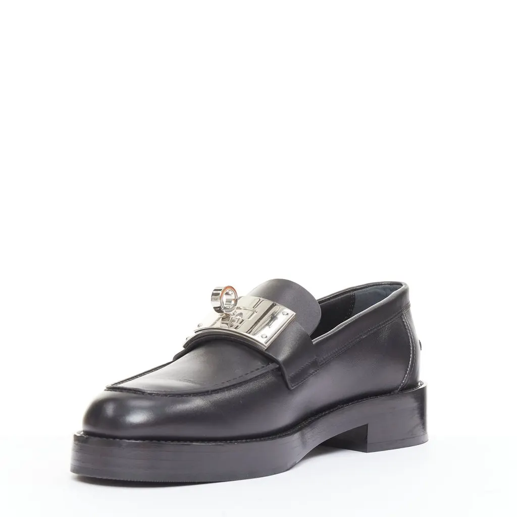 Hermès Hot 40 Loafer Black Leather Good - Box View