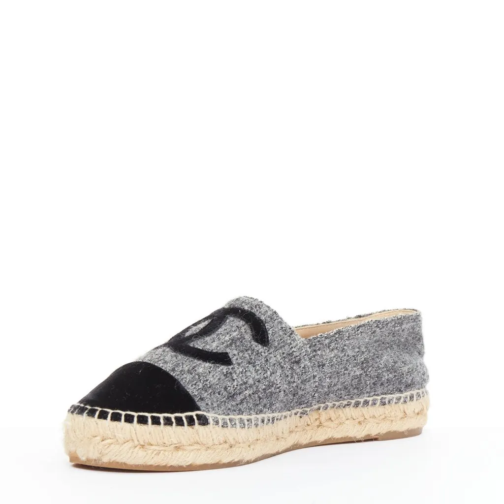 Chanel Grey Espadrilles Grey Very good - Model View