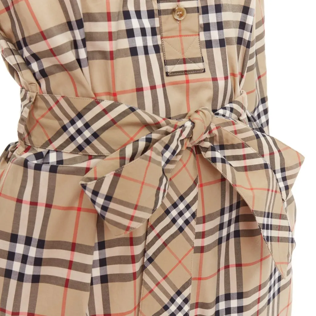 Burberry Brown Cotton Dress Brown Cotton Very good - Back View