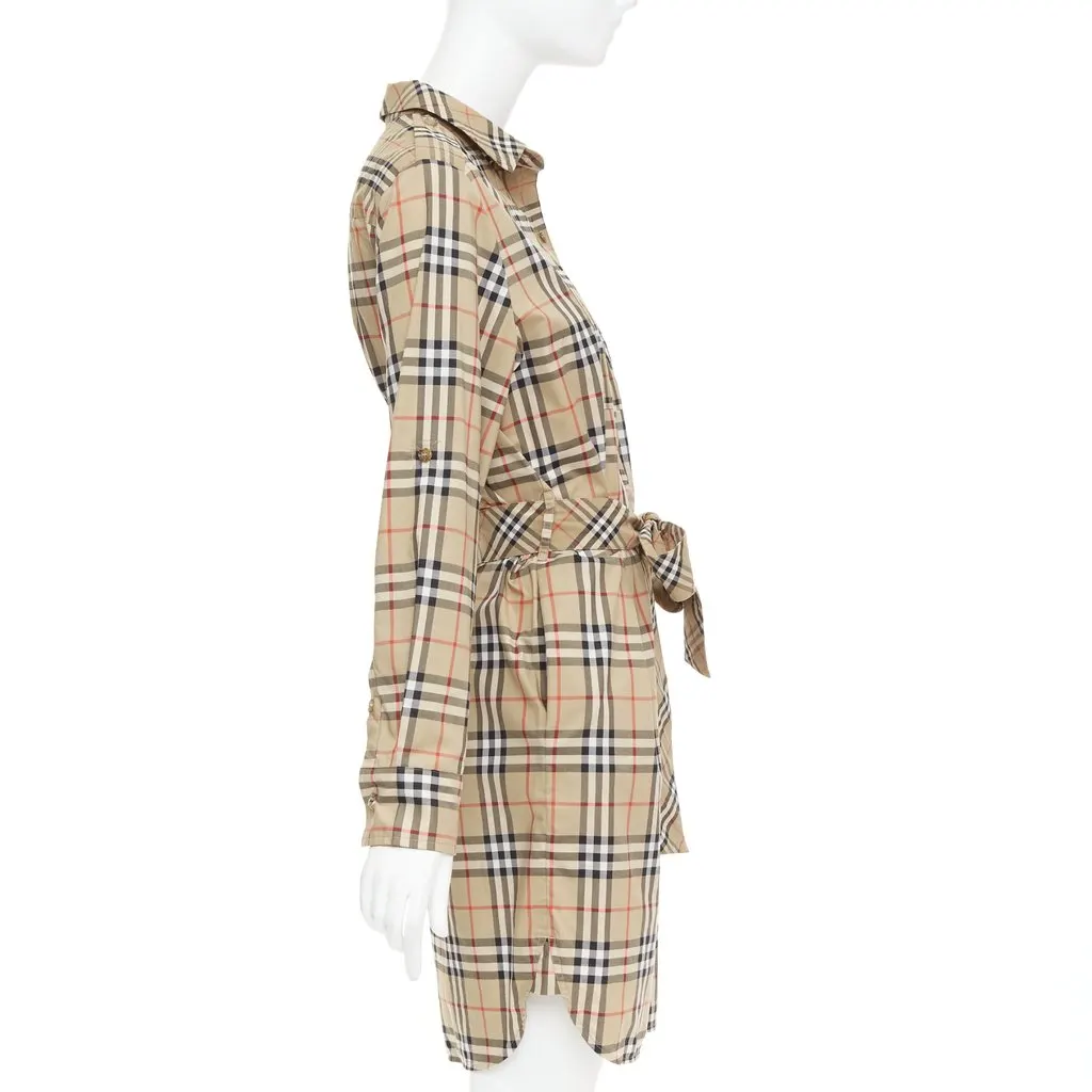 Burberry Brown Cotton Dress Brown Cotton Very good - Model View