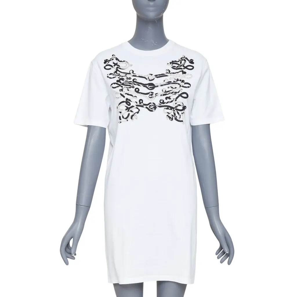 Hermès White Cotton Dress White Cotton Very good - Front View