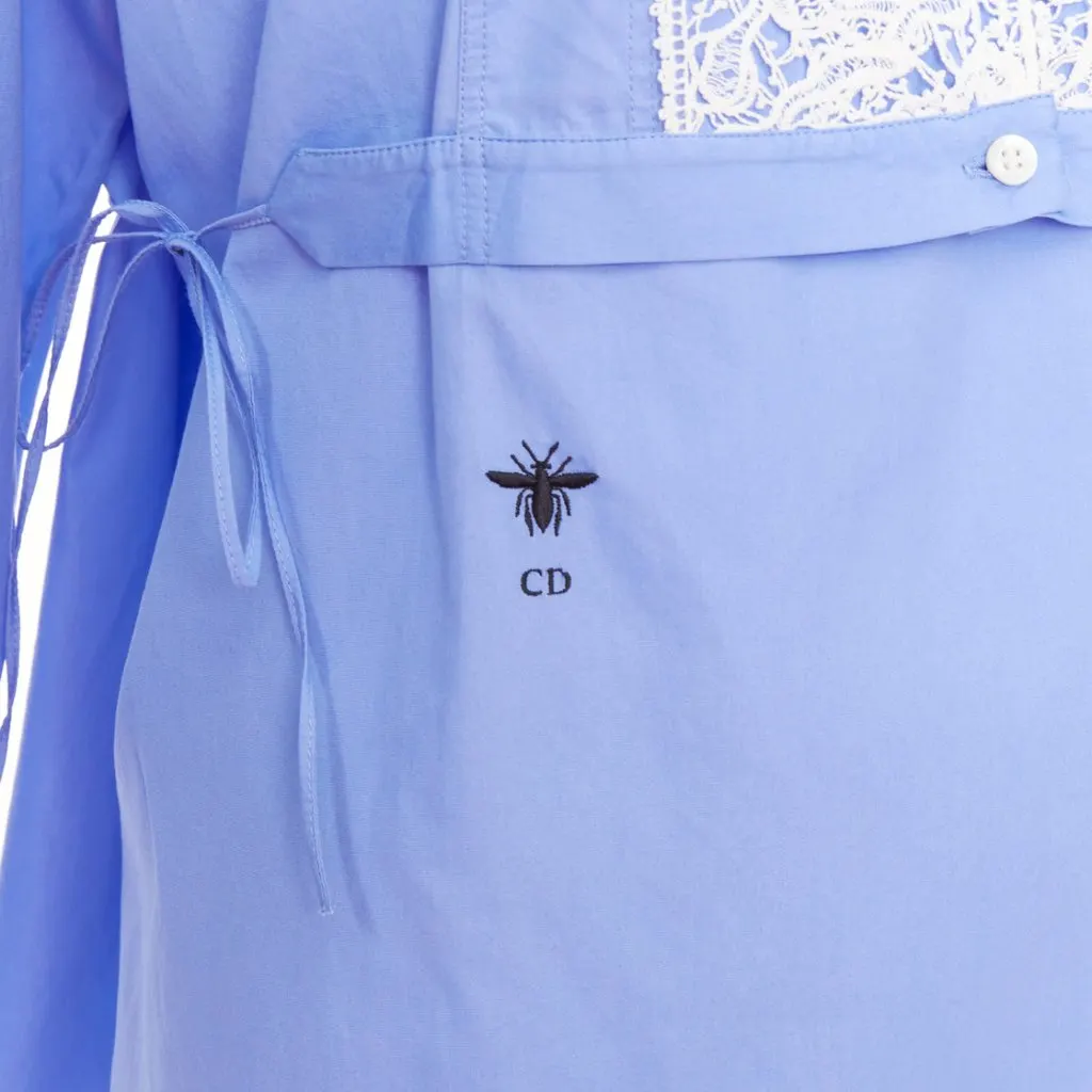Dior Blue Cotton Dress Blue Cotton Very good - Back View