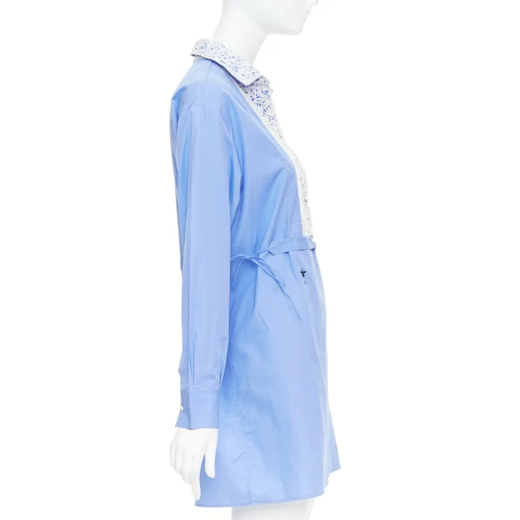 Dior Blue Cotton Dress Blue Cotton Very good - Model View