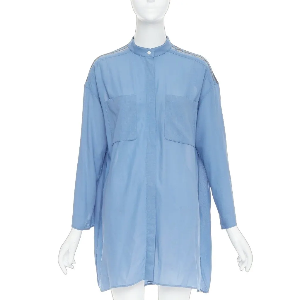Hermès Blue Wool Dress Blue Wool Fair - Front View
