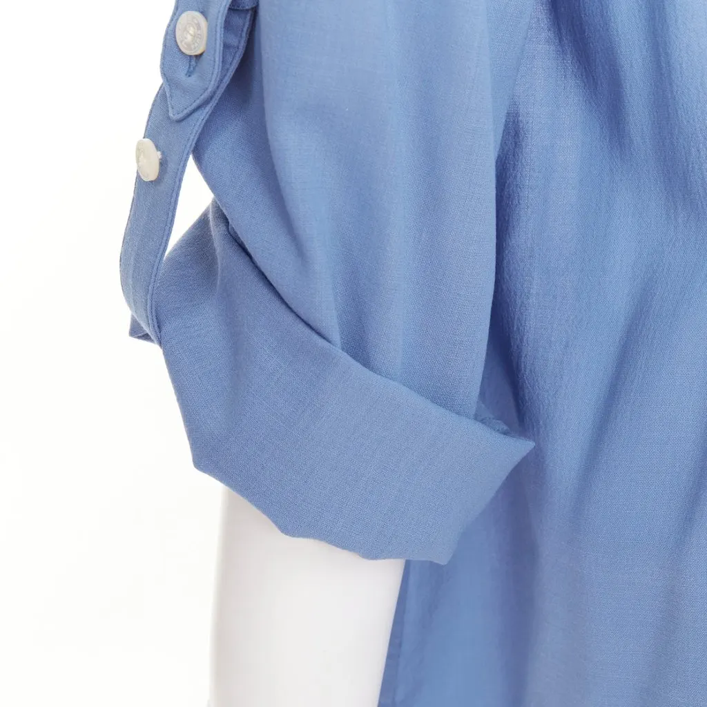 Hermès Blue Wool Dress Blue Wool Fair - Back View