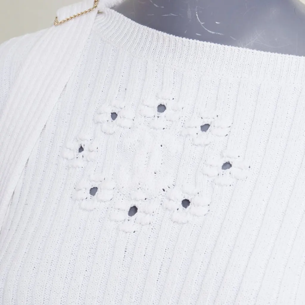 Chanel White Cotton Knitwear White Cotton Very good - Back View