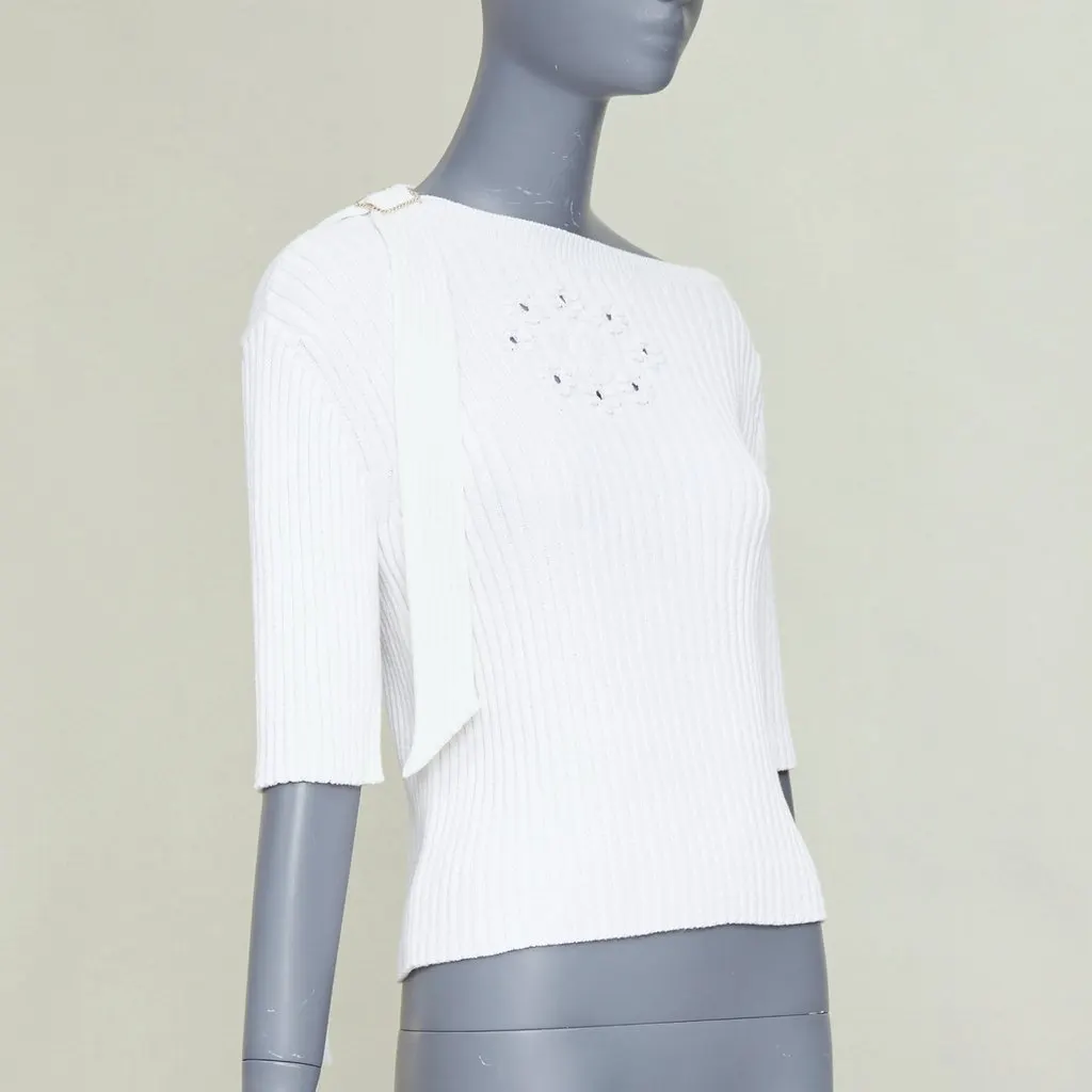 Chanel White Cotton Knitwear White Cotton Very good - Inside View