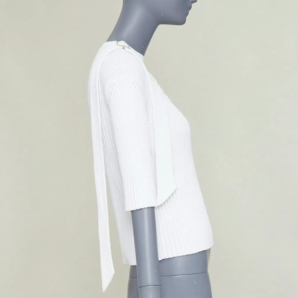 Chanel White Cotton Knitwear White Cotton Very good - Model View