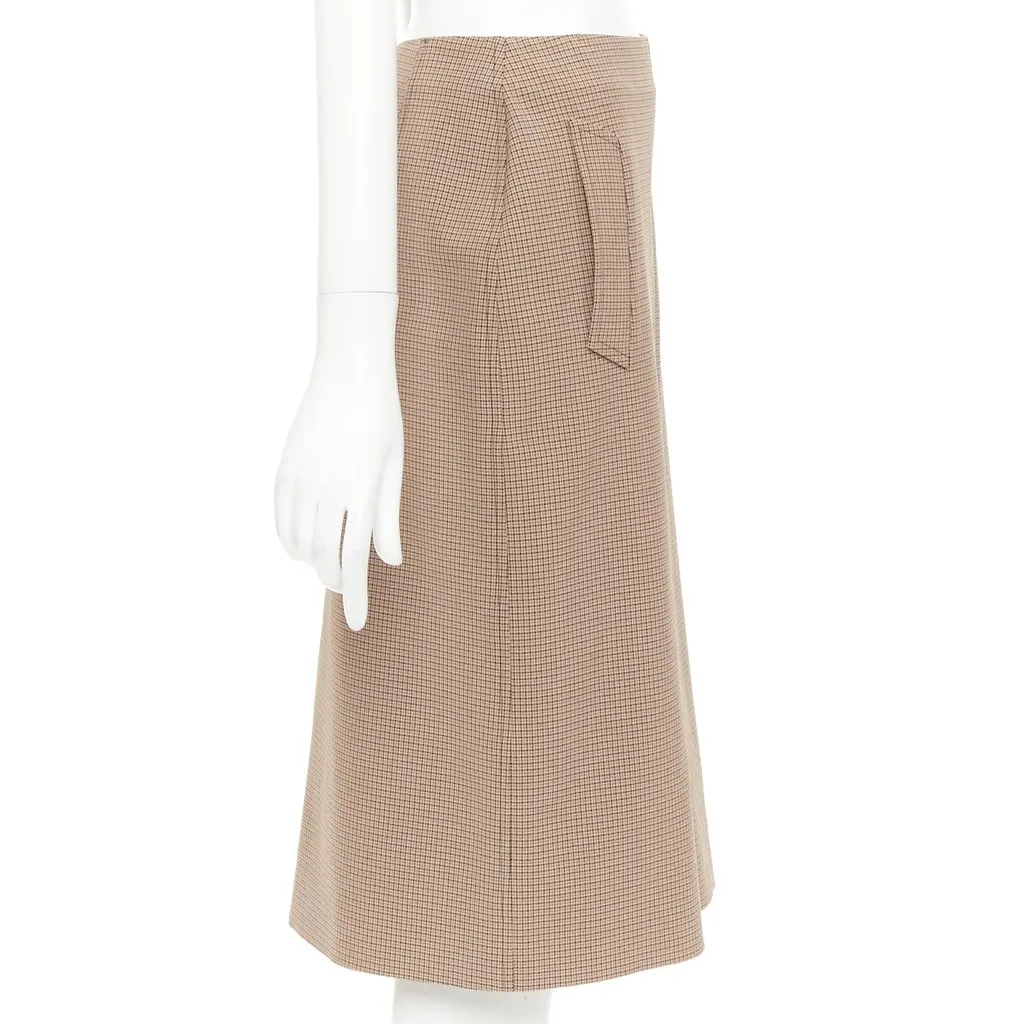 Prada Brown Polyester Skirt Brown Polyester Very good - Model View