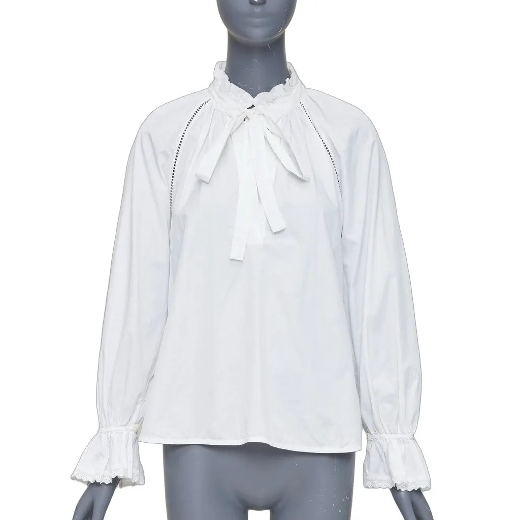 Lee Mathews White Cotton Top White Cotton Very good - Front View