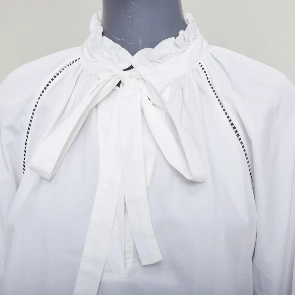 Lee Mathews White Cotton Top White Cotton Very good - Back View