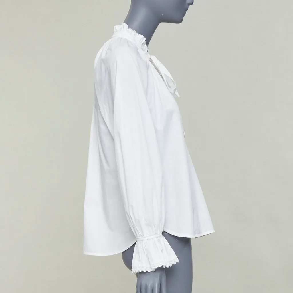 Lee Mathews White Cotton Top White Cotton Very good - Model View