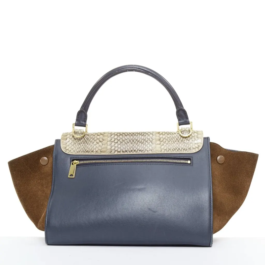Celine Trapeze Navy Leather Good - Box View