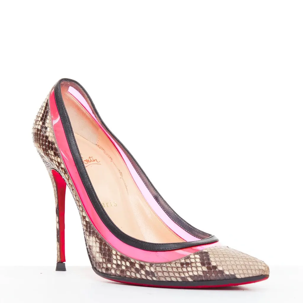Christian Louboutin Paulina Beige Leather Very good - Back View