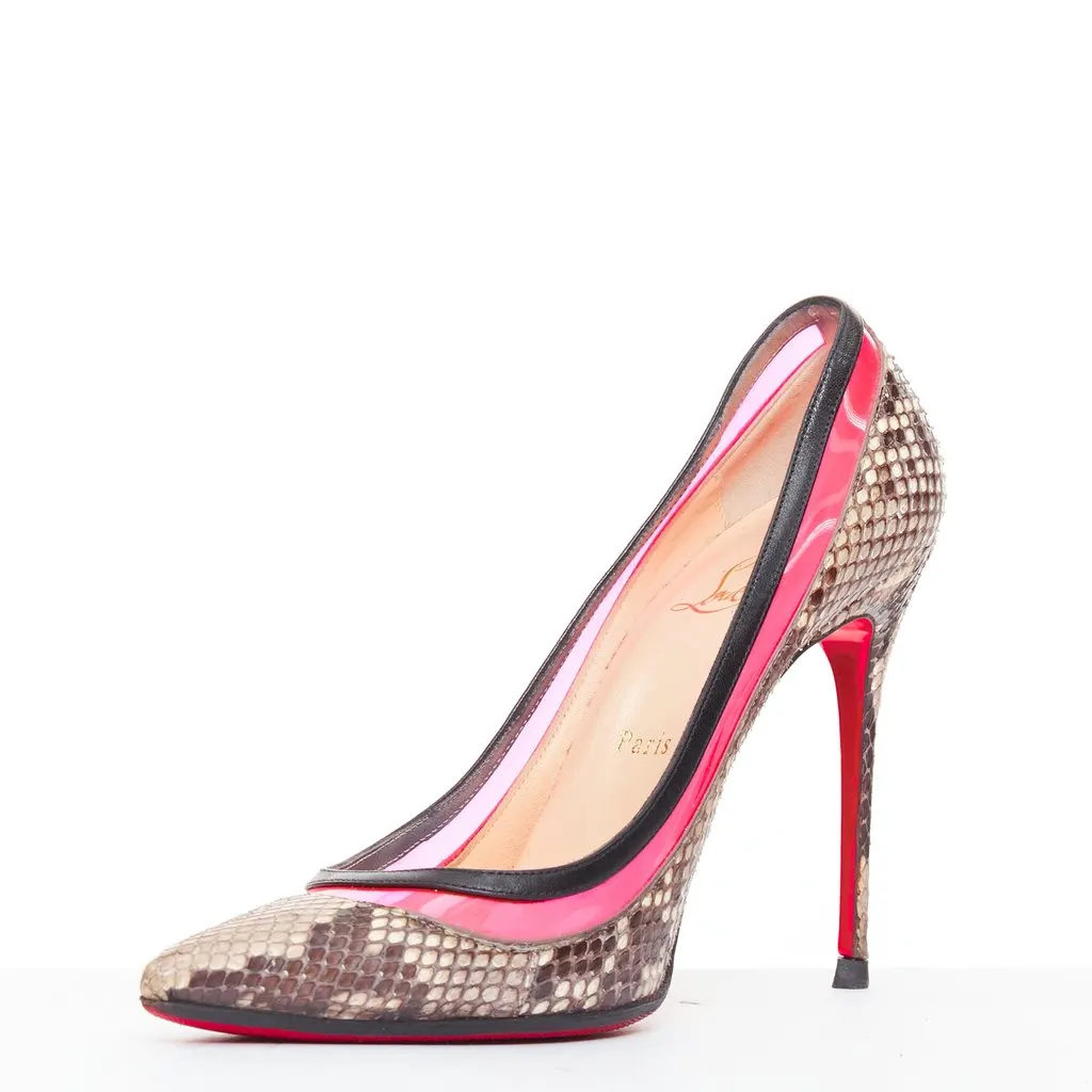 Christian Louboutin Paulina Beige Leather Very good - Model View