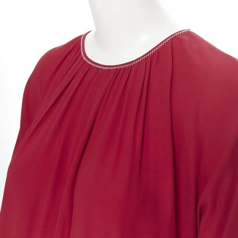 Marni Overstitched Dress Red Viscose Never worn - Back View