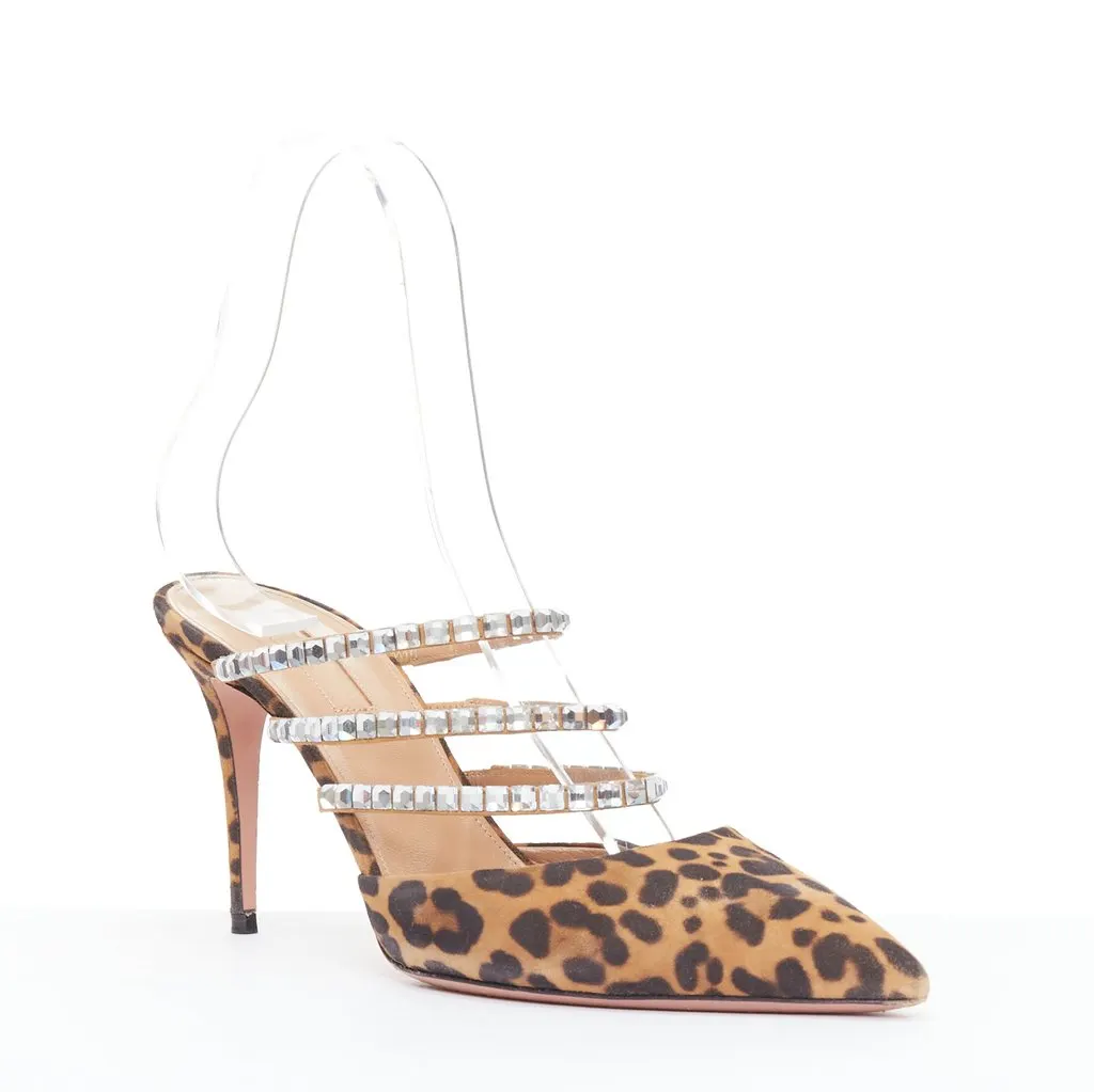 Aquazzura Donata Brown Suede Good - Front View