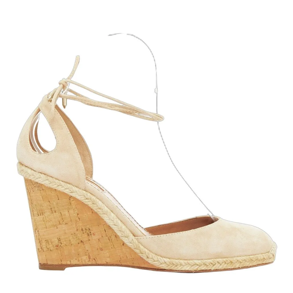 Aquazzura Karlie Beige Jute Very good - Front View