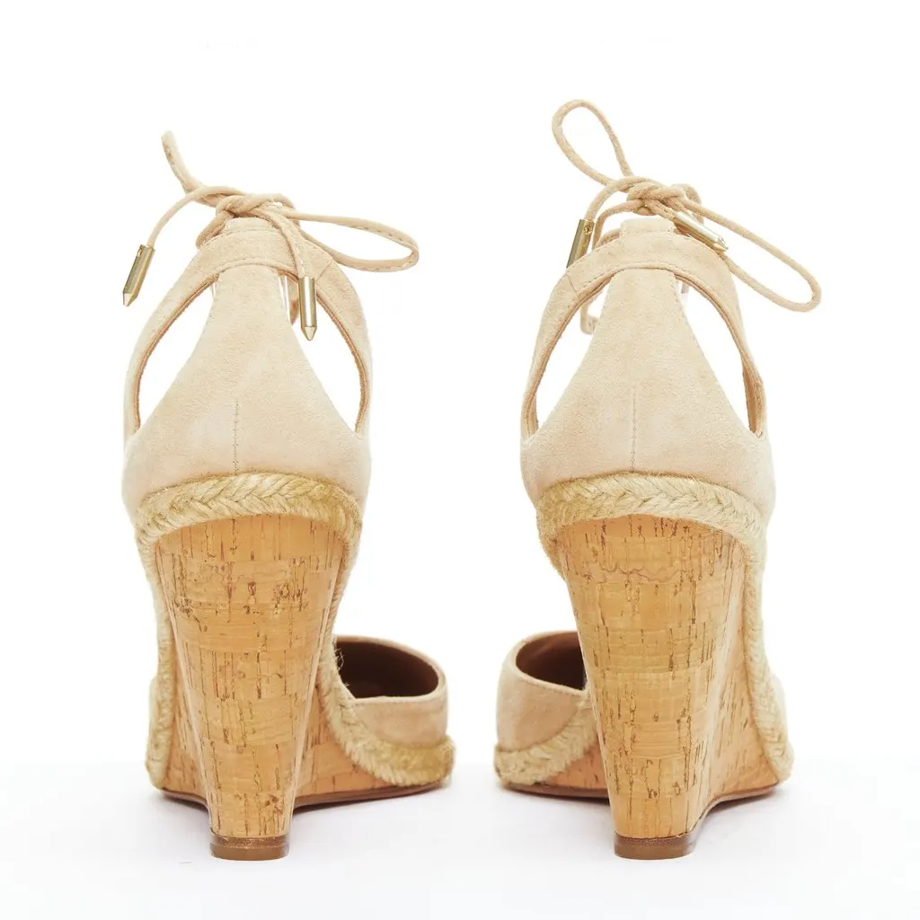 Aquazzura Karlie Beige Jute Very good - Box View