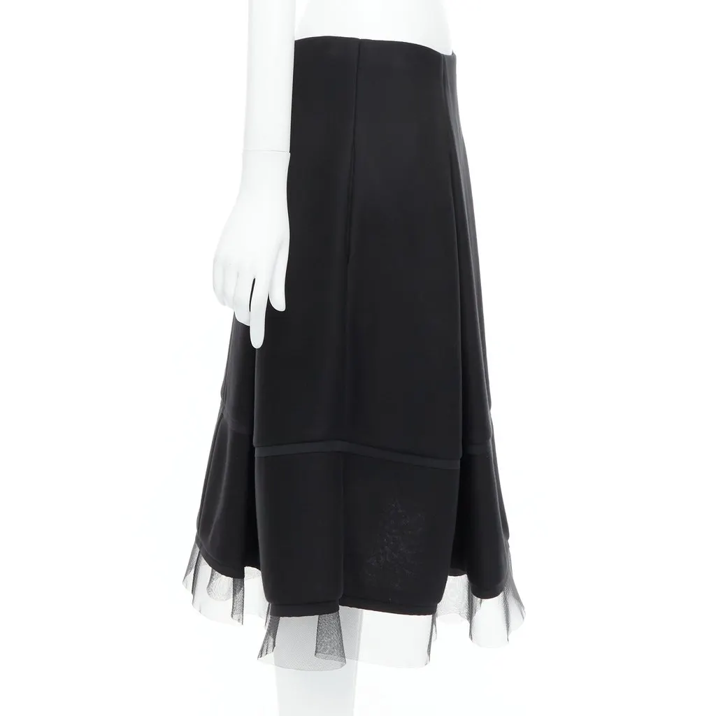 Donna Karan Scuba Tulle Skirt Black Polyester Never worn - Model View