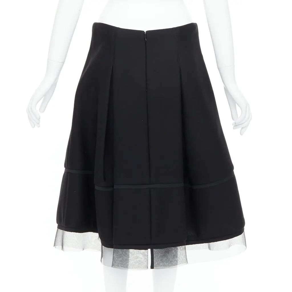 Donna Karan Scuba Tulle Skirt Black Polyester Never worn - Box View