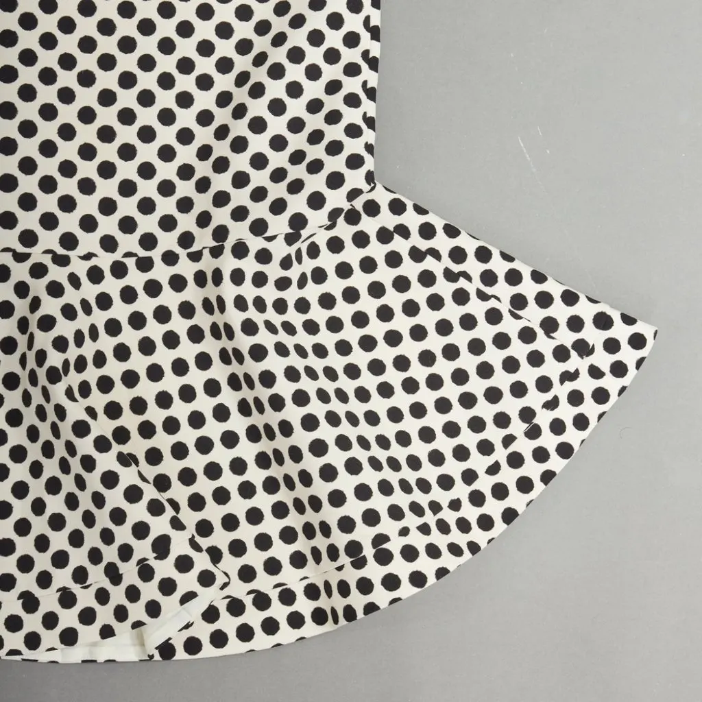 SALONI Polka Dot Skirt Ecru Polyester Good - Back View