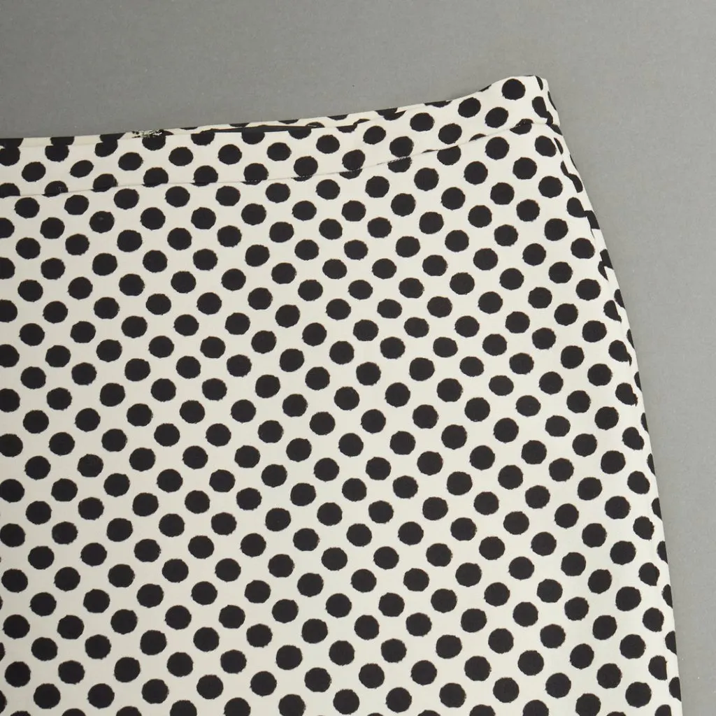 SALONI Polka Dot Skirt Ecru Polyester Good - Inside View