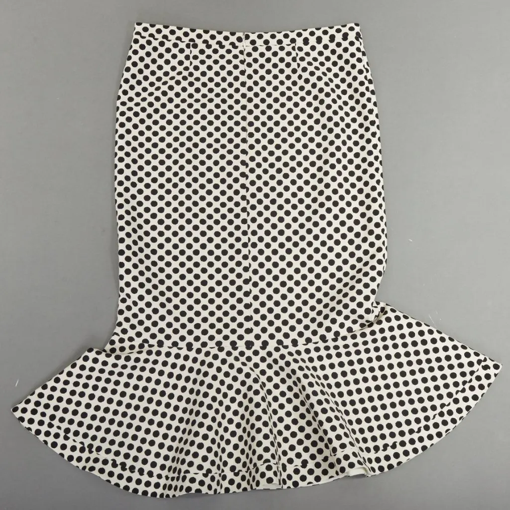 SALONI Polka Dot Skirt Ecru Polyester Good - Model View
