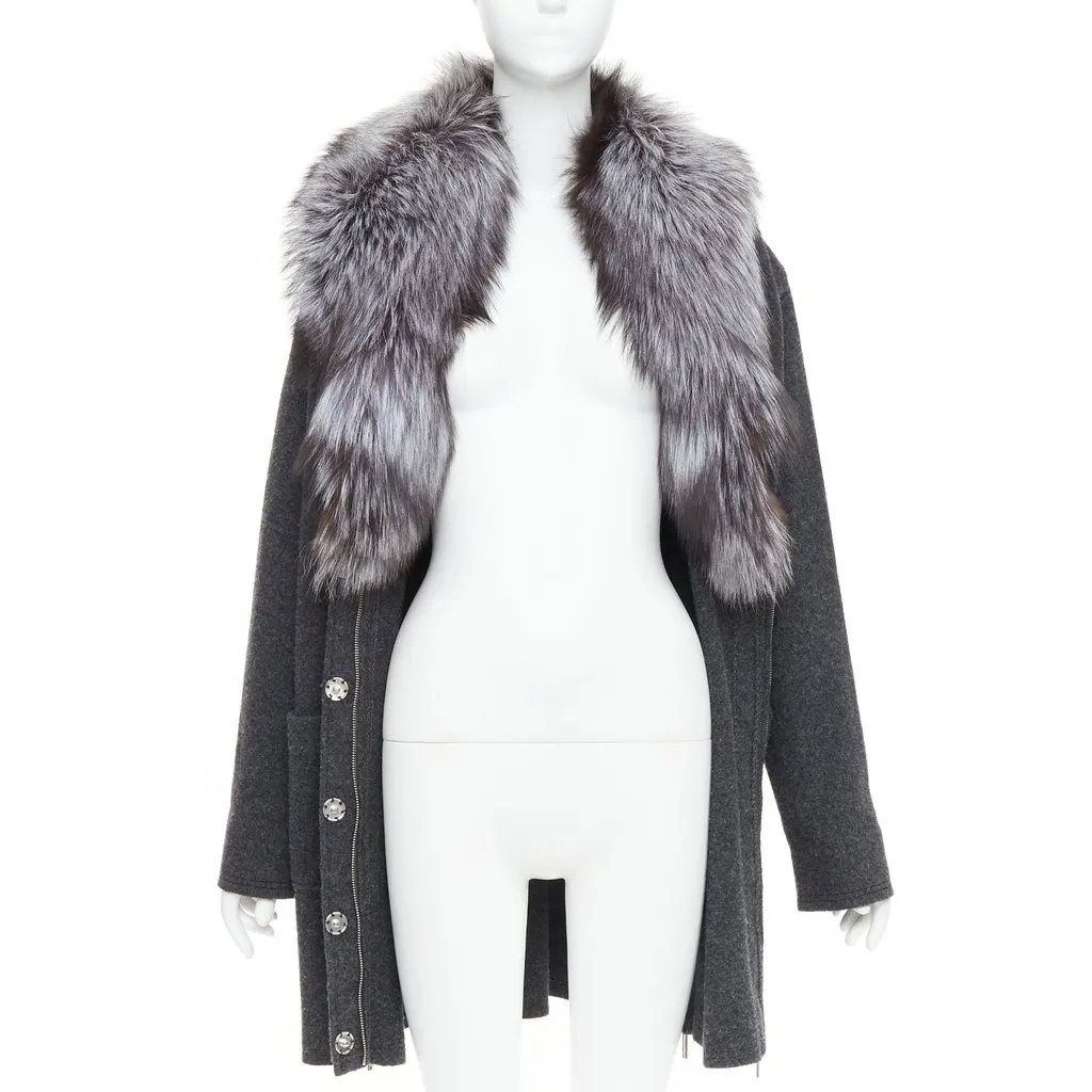 Michael Kors Grey Fur Coat Grey Fur Very good - Inside View