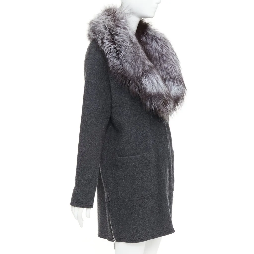 Michael Kors Grey Fur Coat Grey Fur Very good - Model View