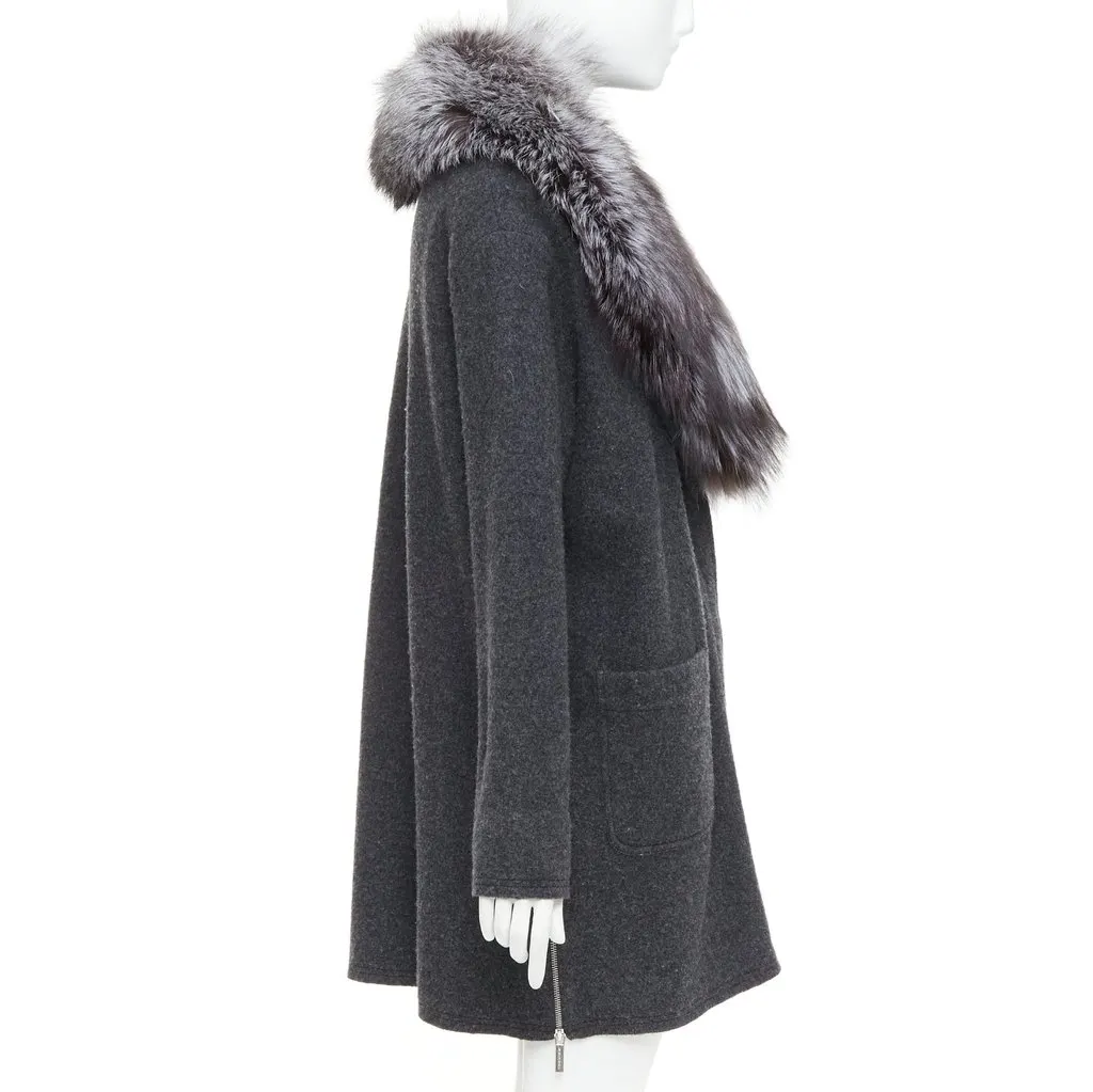 Michael Kors Grey Fur Coat Grey Fur Very good - Box View